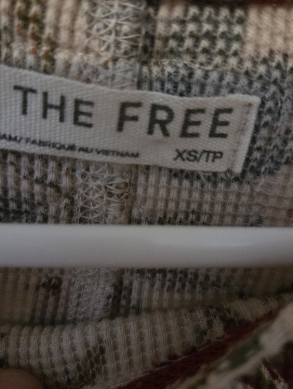 Free People We The Free "Toileidays" Long Sleeve Thermal Shirt NWOT - Picture 5 of 9